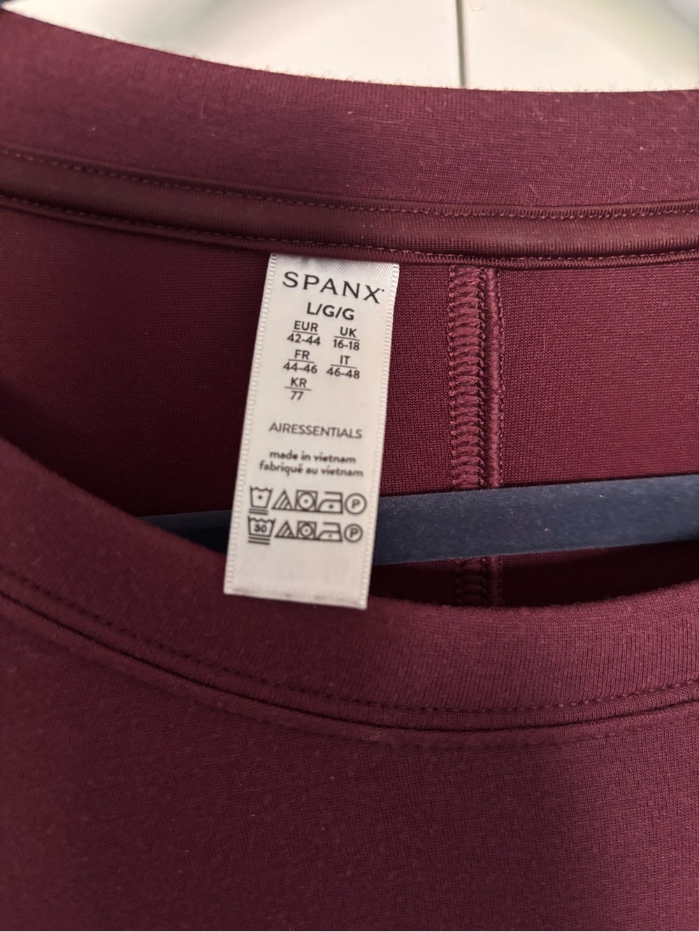 SPANX Burgundy Short-Sleeve Midi Crewneck Dress - Picture 4 of 5
